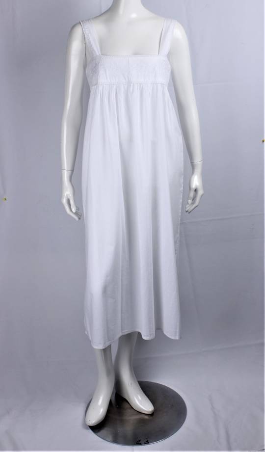 Alice & Lily sleeveless nightie w embroidered bodice white STYLE :AL/ND-427